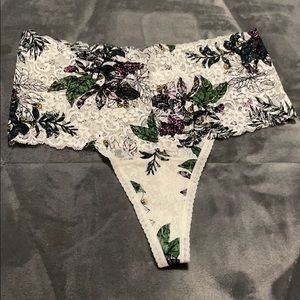 Soma Embraceable Allover Lace Retro Thong, Medium